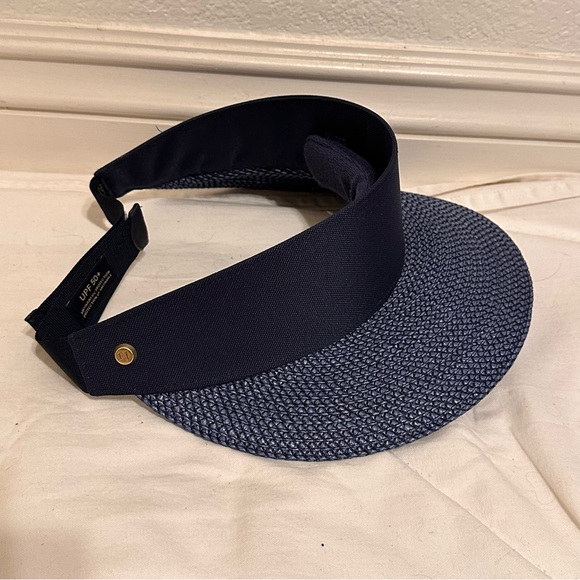 Eric Javits Champ Visor with built-in UPF 50+ $225.00 NEVER WORN Navy Blue - Picture 5 of 7